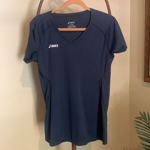 Navy ASICS Performance Tee NWOT